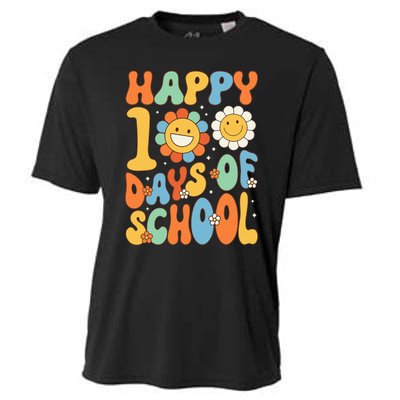 Happy 100 Days Of School Groovy 100th Day Of School Cooling Performance Crew T-Shirt