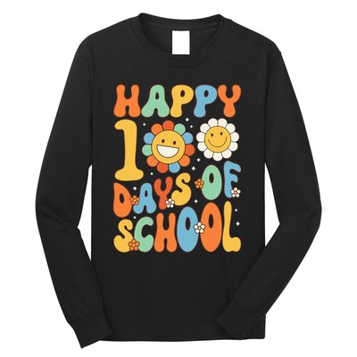 Happy 100 Days Of School Groovy 100th Day Of School Long Sleeve Shirt