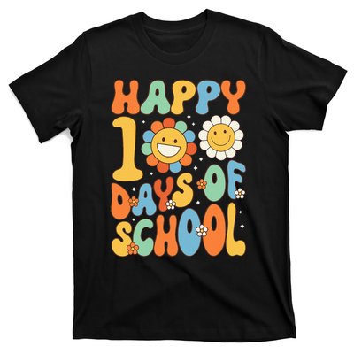 Happy 100 Days Of School Groovy 100th Day Of School T-Shirt