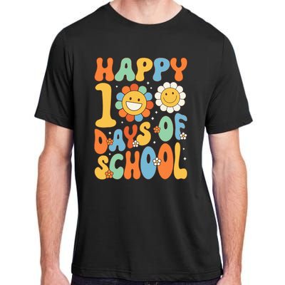 Happy 100 Days Of School Groovy 100th Day Of School Adult ChromaSoft Performance T-Shirt