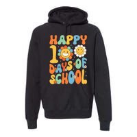 Happy 100 Days Of School Groovy 100th Day Of School Premium Hoodie