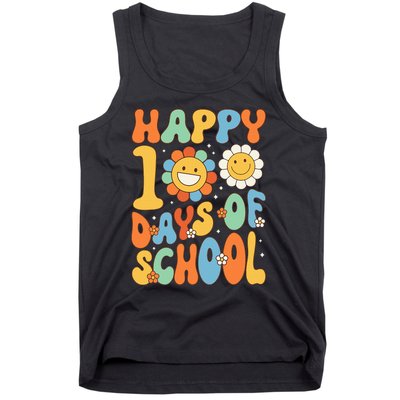 Happy 100 Days Of School Groovy 100th Day Of School Tank Top