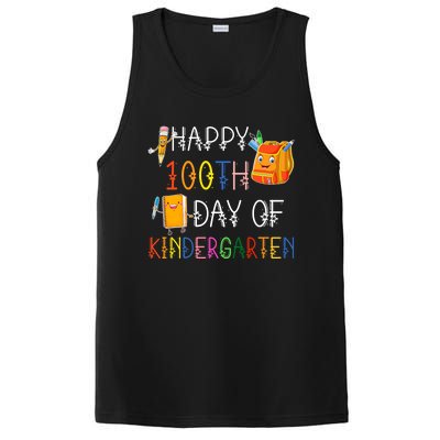 Happy 100th Day Of Kindergarten Funny 100 Days Of School Meaningful Gift PosiCharge Competitor Tank