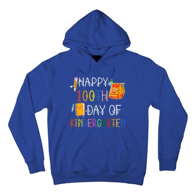 Happy 100th Day Of Kindergarten Funny 100 Days Of School Meaningful Gift Hoodie