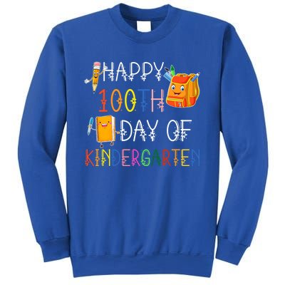 Happy 100th Day Of Kindergarten Funny 100 Days Of School Meaningful Gift Sweatshirt