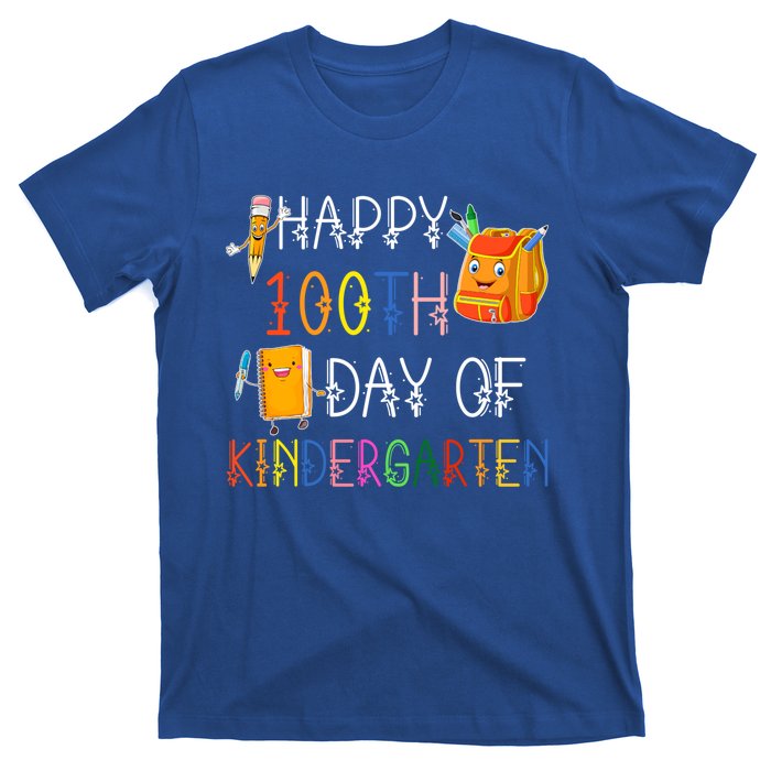 Happy 100th Day Of Kindergarten Funny 100 Days Of School Meaningful Gift T-Shirt