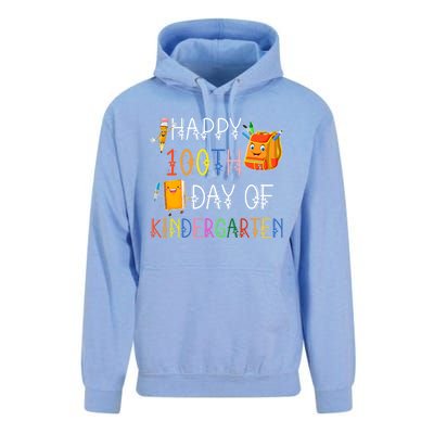 Happy 100th Day Of Kindergarten Funny 100 Days Of School Meaningful Gift Unisex Surf Hoodie