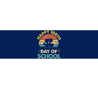 Happy 100th Day Of School Teacher Reading Book Design Bumper Sticker