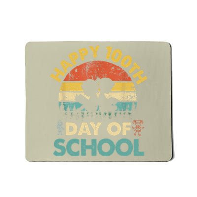 Happy 100th Day Of School Teacher Reading Book Design Mousepad