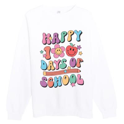 Happy 100 Days Of School Teacher Premium Crewneck Sweatshirt