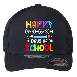 Happy 100th Day Of School Math Teacher 100 Days Flexfit Unipanel Trucker Cap