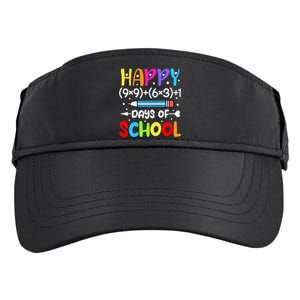 Happy 100th Day Of School Math Teacher 100 Days Adult Drive Performance Visor