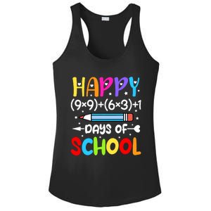 Happy 100th Day Of School Math Teacher 100 Days Ladies PosiCharge Competitor Racerback Tank