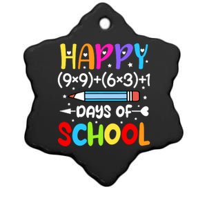 Happy 100th Day Of School Math Teacher 100 Days Ceramic Star Ornament