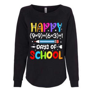 Happy 100th Day Of School Math Teacher 100 Days Womens California Wash Sweatshirt