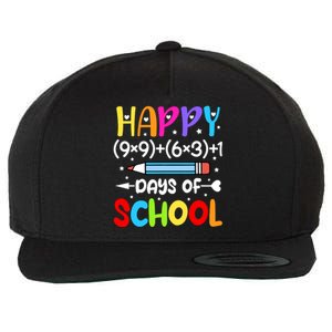 Happy 100th Day Of School Math Teacher 100 Days Wool Snapback Cap