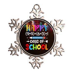 Happy 100th Day Of School Math Teacher 100 Days Metallic Star Ornament