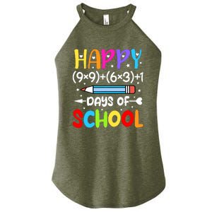 Happy 100th Day Of School Math Teacher 100 Days Women's Perfect Tri Rocker Tank