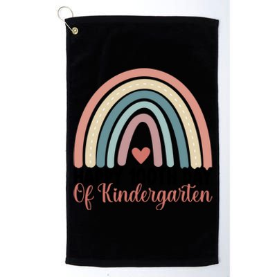 Happy 100th Day Of Kindergarten Rainbow 100 Days Of School Gift Platinum Collection Golf Towel