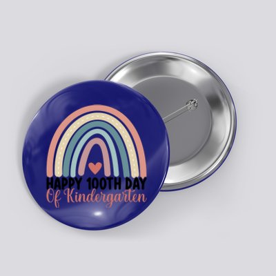 Happy 100th Day Of Kindergarten Rainbow 100 Days Of School Gift Button