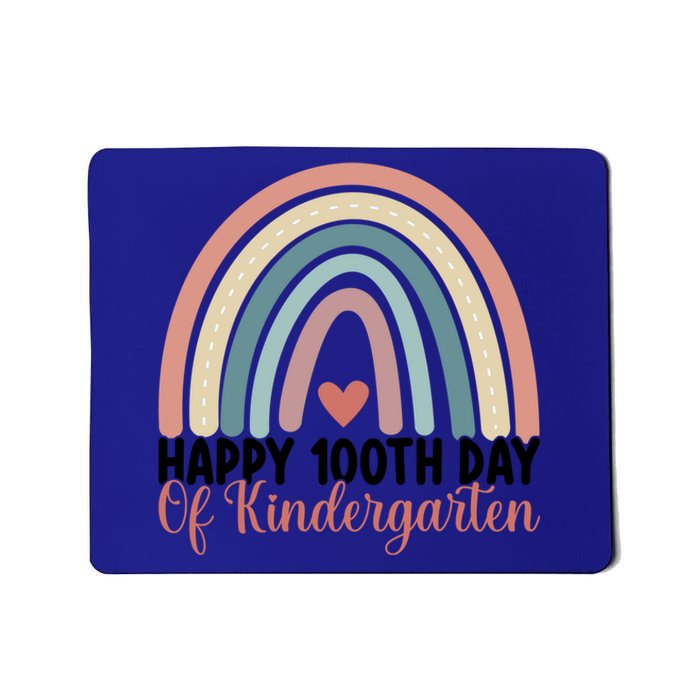 Happy 100th Day Of Kindergarten Rainbow 100 Days Of School Gift Mousepad