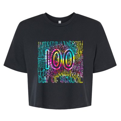 Happy 100th Day Of School Teacher Appreciation Bella+Canvas Jersey Crop Tee