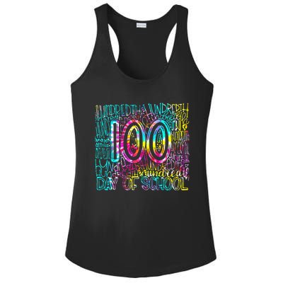 Happy 100th Day Of School Teacher Appreciation Ladies PosiCharge Competitor Racerback Tank