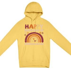 Happy 100th Day Of Kindergarten Rainbow 100 Days Teacher Cute Gift Premium Pullover Hoodie