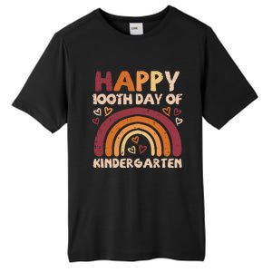 Happy 100th Day Of Kindergarten Rainbow 100 Days Teacher Cute Gift Tall Fusion ChromaSoft Performance T-Shirt