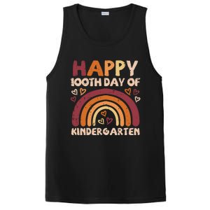 Happy 100th Day Of Kindergarten Rainbow 100 Days Teacher Cute Gift PosiCharge Competitor Tank