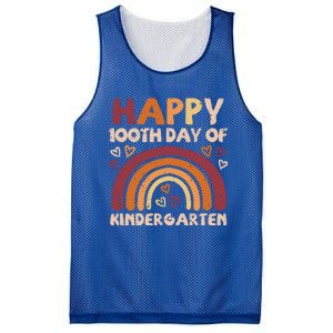 Happy 100th Day Of Kindergarten Rainbow 100 Days Teacher Cute Gift Mesh Reversible Basketball Jersey Tank