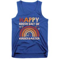 Happy 100th Day Of Kindergarten Rainbow 100 Days Teacher Cute Gift Tank Top