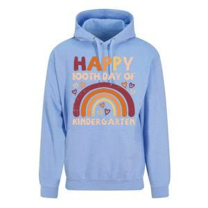 Happy 100th Day Of Kindergarten Rainbow 100 Days Teacher Cute Gift Unisex Surf Hoodie