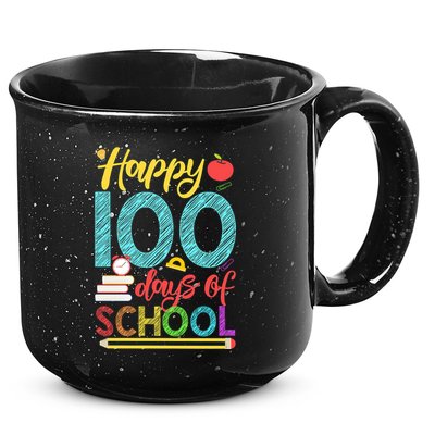 Happy 100 Days Of School For Teacher Or Child 15oz Campfire Ceramic Mug