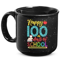 Happy 100 Days Of School For Teacher Or Child 15oz Campfire Ceramic Mug