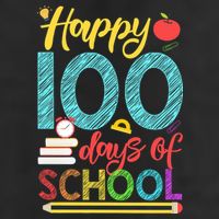 Happy 100 Days Of School For Teacher Or Child Golf Towel