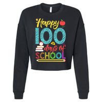 Happy 100 Days Of School For Teacher Or Child Cropped Pullover Crew