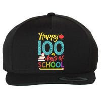 Happy 100 Days Of School For Teacher Or Child Wool Snapback Cap