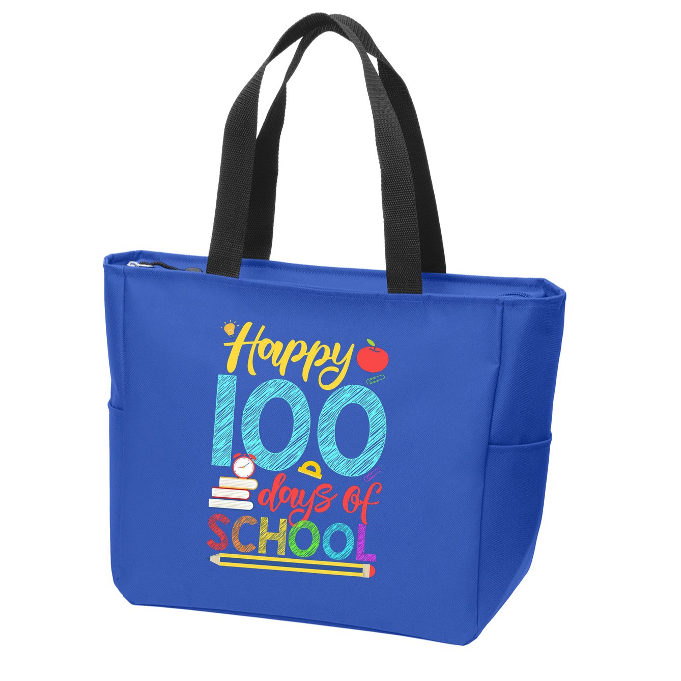Happy 100 Days Of School For Teacher Or Child Zip Tote Bag