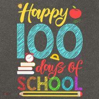 Happy 100 Days Of School For Teacher Or Child Cotton Canvas Backpack
