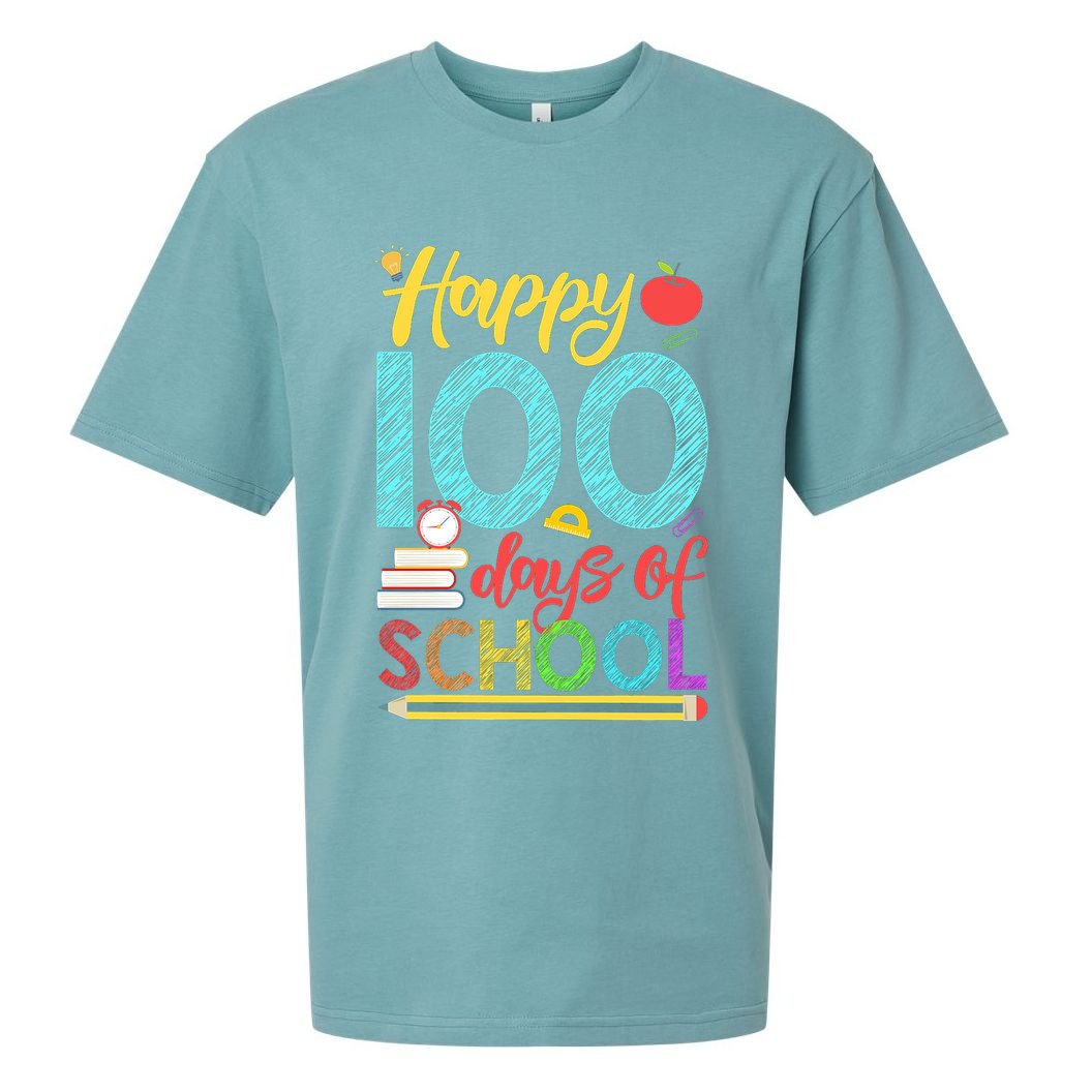 Happy 100 Days Of School For Teacher Or Child Sueded Cloud Jersey T-Shirt