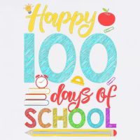 Happy 100 Days Of School For Teacher Or Child Garment-Dyed Sweatshirt
