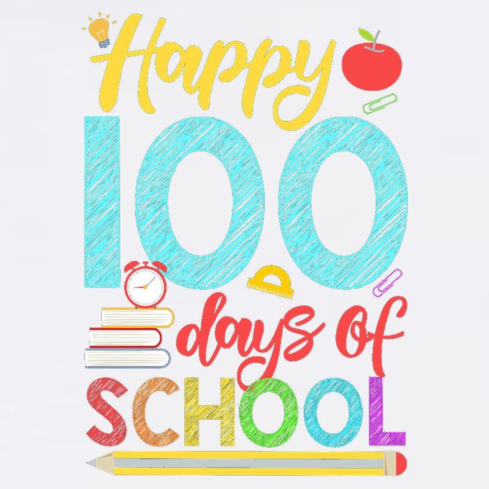 Happy 100 Days Of School For Teacher Or Child Garment-Dyed Sweatshirt