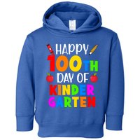 Happy 100th Day Of Kindergarten Teacher 100 Days Smarter Gift Toddler Hoodie