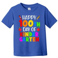 Happy 100th Day Of Kindergarten Teacher 100 Days Smarter Gift Toddler T-Shirt