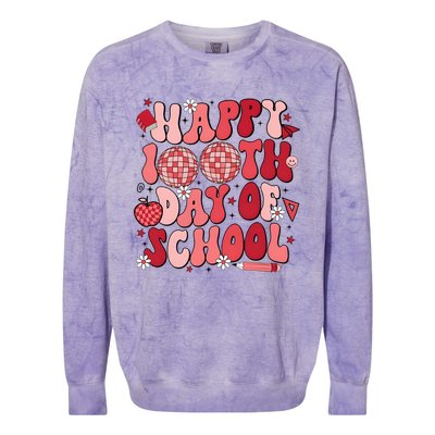 Happy 100th Day Of School In My 100 Days Of School Era Colorblast Crewneck Sweatshirt