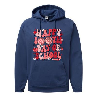 Happy 100th Day Of School In My 100 Days Of School Era Performance Fleece Hoodie