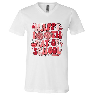 Happy 100th Day Of School In My 100 Days Of School Era V-Neck T-Shirt