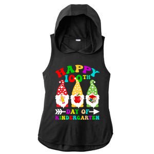 Happy 100th Day Of Kindergarten Gnome Teachers Students Meaningful Gift Ladies PosiCharge Tri-Blend Wicking Draft Hoodie Tank