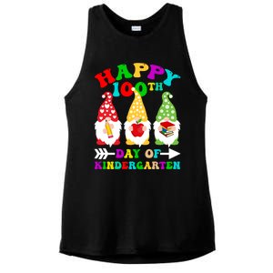 Happy 100th Day Of Kindergarten Gnome Teachers Students Meaningful Gift Ladies PosiCharge Tri-Blend Wicking Tank